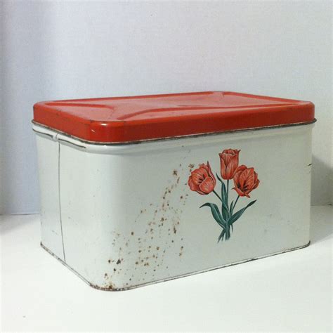 mid century metal bread box|Vintage Bread Box .